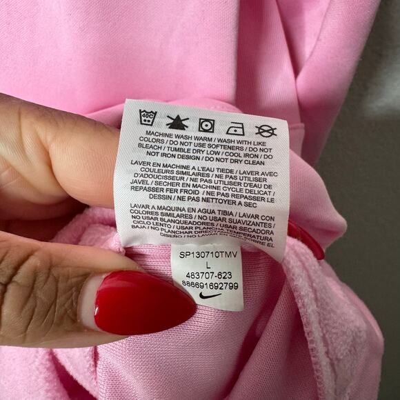 Nike Golf Therma-Fit Tour Performance Quarter Zip Pullover Pink Fleece Women’s L - Picture 7 of 8